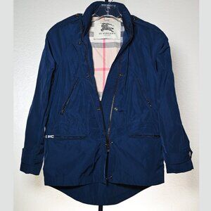 Burberry Zip Up Packable Jacket | Navy Blue | S | Authentic